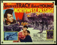 3h553 NORTHWEST PASSAGE half-sheet movie poster R56 Spencer Tracy, Robert Young, Ruth Hussey