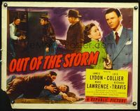 3h560 OUT OF THE STORM style B 1/2sh '48 Jimmy Lydon pointing gun by Lois Collier, film noir images!
