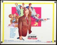3h577 POINT BLANK half-sheet movie poster '67 Lee Marvin, Angie Dickinson, Keenan Wynn, film noir!
