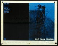 3h591 RAIN PEOPLE half-sheet poster '69 Francis Ford Coppola, Robert Duvall, cool wet window image!