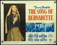 3h614 SONG OF BERNADETTE half-sheet poster '43 artwork of angelic Jennifer Jones by Norman Rockwell!
