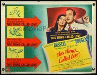 3h642 THIS THING CALLED LOVE half-sheet poster '41 great image of Rosalind Russell & Melvyn Douglas!