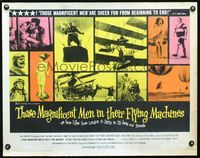 3h644 THOSE MAGNIFICENT MEN IN THEIR FLYING MACHINES 1/2sh '65 great wacky art of early airplanes!