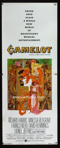 3j376 CAMELOT insert R73 art of Richard Harris as Arthur & Vanessa Redgrave as Guenevere by Peak!