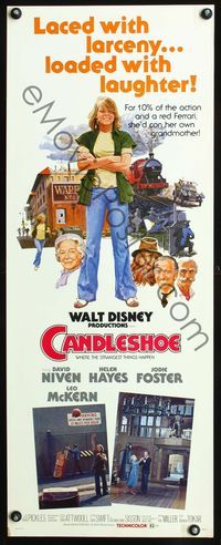 3j379 CANDLESHOE insert '77 Walt Disney, artwork of young Jodie Foster, she'd con her own grandma!