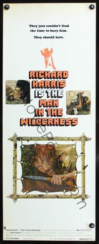 3j602 MAN IN THE WILDERNESS insert movie poster '71 Richard Harris is The Man in the Wilderness!