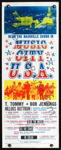 3j626 MUSIC CITY U.S.A. insert '66 Loretta Lynn, country western music in Nashville, Tennessee!