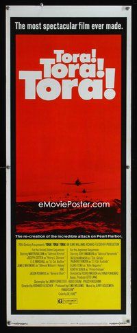 3j771 TORA TORA TORA insert poster '70 the re-creation of the incredible attack on Pearl Harbor!