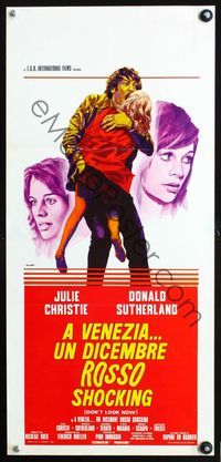 3j079 DON'T LOOK NOW Italian locandina poster '73 Nicolas Roeg, art of Donald Sutherland by Aller!