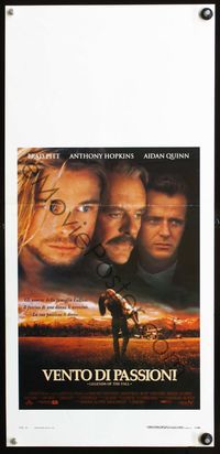 3j168 LEGENDS OF THE FALL Italian locandina '94 images of Brad Pitt, Anthony Hopkins, Aidan Quinn