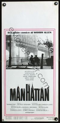 3j184 MANHATTAN Italian locandina movie poster '79 Woody Allen & Mariel Hemingway in NYC by bridge!