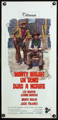 3j193 MONTE WALSH Italian locandina movie poster '70 cool different art of Lee Marvin by Ciriello!