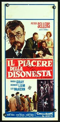 3j196 MR. TOPAZE Italian locandina '62 great image of bearded Peter Sellers, Nadia Gray,Herbert Lom