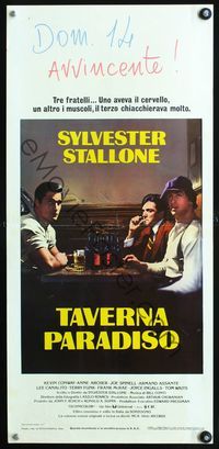 3j212 PARADISE ALLEY Italian locandina '79 Armand Assante, Sylvester Stallone directs, bar scene!