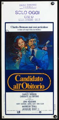 3j258 ST. IVES Italian locandina poster '76 cool art of Charles Bronson, sexy Jacqueline Bisset!