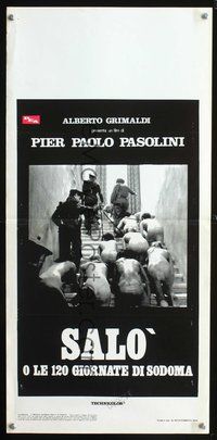 3j001 120 DAYS OF SODOM Italian locandina poster '76 Pasolini's Salo o le 120 Giornate di Sodoma!
