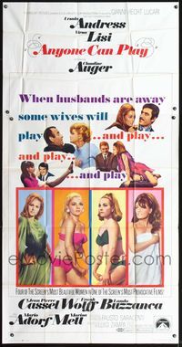 3k322 ANYONE CAN PLAY 3sh '68 sexiest near-naked Ursula Andress, Virna Lisi, Claudine Auger & Mell!