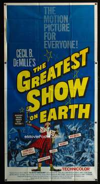 3k435 GREATEST SHOW ON EARTH 3sh R60 Cecil B. DeMille circus classic,Charlton Heston, James Stewart