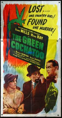 3k436 GREEN COCKATOO three-sheet '37 John Mills, Rene Ray, directed by William Cameron Menzies!