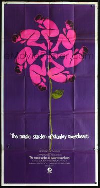 3k511 MAGIC GARDEN OF STANLEY SWEETHEART 3sheet '70 7 nude Don Johnson images form petals on flower!