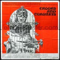 3k022 CROOKS & CORONETS int'l six-sheet '69 Telly Savalas could get $5,000,000 for this caper!