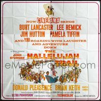 3k038 HALLELUJAH TRAIL Cinerama six-sheet poster '65 John Sturges, great different wagon train art!
