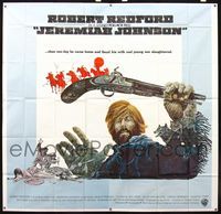 3k050 JEREMIAH JOHNSON int'l 6sheet '72 cool artwork of Robert Redford, directed by Sydney Pollack!