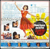 3k054 LOOKING FOR LOVE six-sheet poster '64 great full-length art of sexy singer Connie Francis!