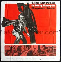 3k001 MAGNUM FORCE int'l six-sheet poster '73 Clint Eastwood is Dirty Harry pointing his huge gun!