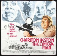3k072 OMEGA MAN int'l six-sheet '71 Charlton Heston is the last man alive, and he's not alone!