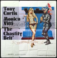 3k073 ON MY WAY TO THE CRUSADES int'l 6sh '69 sexiest art of Monica Vitti wearing The Chastity Belt!