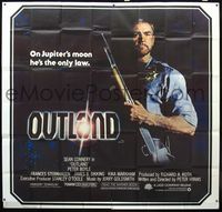 3k075 OUTLAND six-sheet '81 Sean Connery posing with shotgun is the only law on Jupiter's moon!