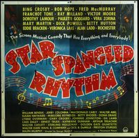 3k093 STAR SPANGLED RHYTHM style A six-sheet '43 images of all of Paramount's best 1940s stars!