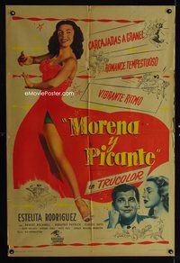 3k706 BELLE OF OLD MEXICO Argentinean '50 full-length art of sexiest dancer Estelita Rodriguez!