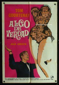 3k708 BILLY LIAR Argentinean poster '64 John Schlesinger, early Julie Christie, sexy different art!