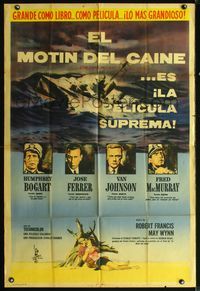 3k726 CAINE MUTINY Argentinean poster '54 Humphrey Bogart, Jose Ferrer, Van Johnson & Fred MacMurray