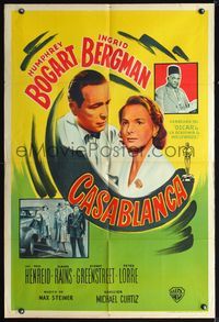 3k732 CASABLANCA Argentinean poster R56 Humphrey Bogart, Ingrid Bergman, Michael Curtiz classic!
