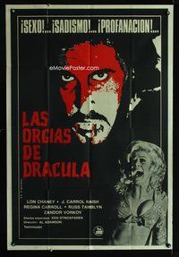 3k756 DRACULA VS. FRANKENSTEIN Argentinean '71 sexy completely different vampire monster image!