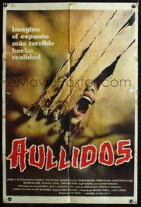 3k770 HOWLING Argentinean poster '81 Joe Dante, cool image of screaming female attacked by werewolf!