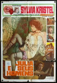 3k774 JULIA Argentinean '74 best different art of sexy half-naked Sylvia Kristel by Biffignanti!