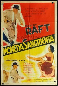3k783 LOAN SHARK Argentinean '52 George Raft, Dorothy Hart, inside on today's most despised racket!