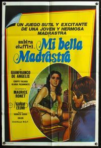 3k797 OH MIA BELLA MATRIGNA! Argentinean poster '76 artwork of sexiest half-dressed Sabina Ciuffini!