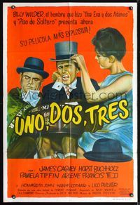 3k801 ONE TWO THREE Argentinean '62 Billy Wilder, Cagney, completely different art of top stars!