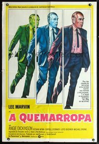 3k810 POINT BLANK Argentinean poster '67 cool different colorful images of Lee Marvin, film noir!