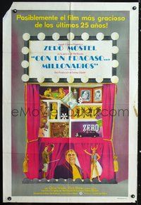 3k811 PRODUCERS Argentinean movie poster '67 Mel Brooks, Zero Mostel, Gene Wilder, great image!
