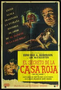 3k813 RED HOUSE Argentinean poster '46 art of Edward G. Robinson & sexy Julie London, Delmer Daves