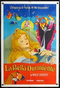 3k840 SLEEPING BEAUTY Argentinean movie poster R60s Walt Disney cartoon fairy tale fantasy classic!
