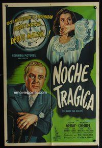 3k842 SO DARK THE NIGHT Argentinean '46 film noir set in Paris France directed by Joseph H. Lewis!