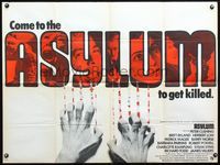 3k123 ASYLUM British quad '72 Cushing, Ekland, Robert Bloch, completely different horror image!