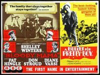 3k134 BLOODY MAMA/BULLET FOR PRETTY BOY British quad movie poster '70s cool gangster double-bill!